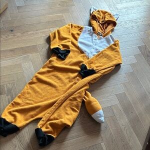 Orange and White Fox Hoodie